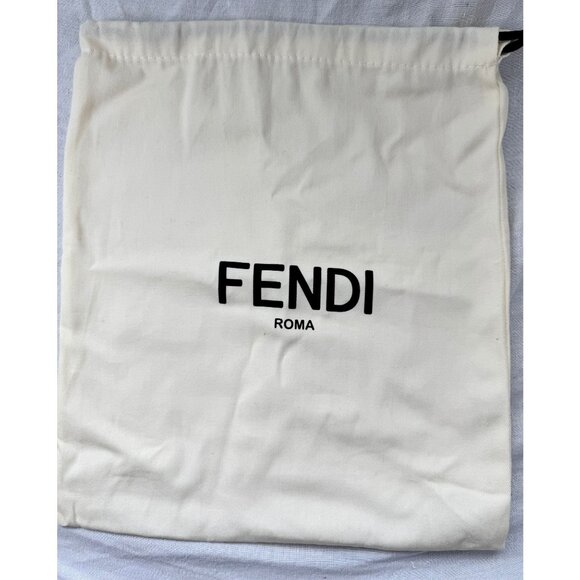 Fendi Roma Beige & Black Leather Tote Bag With Gold Hardware & COA's‎ - Picture 10 of 16